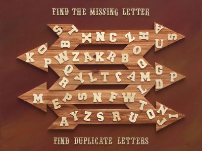 FIND THE MISSING AND DUPLICATE LETTERS
